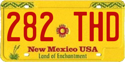 NM license plate 282THD
