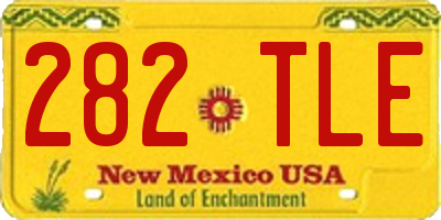NM license plate 282TLE