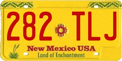 NM license plate 282TLJ