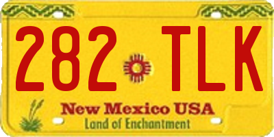 NM license plate 282TLK