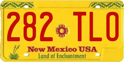 NM license plate 282TLO