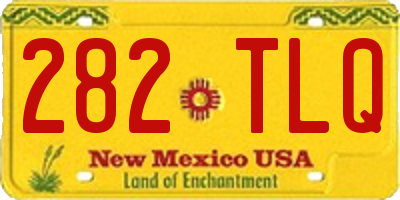 NM license plate 282TLQ