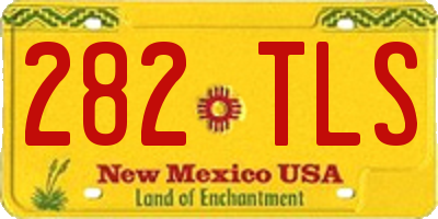 NM license plate 282TLS