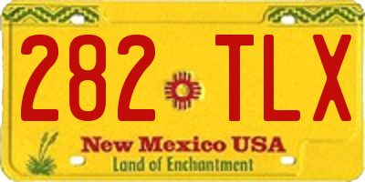 NM license plate 282TLX