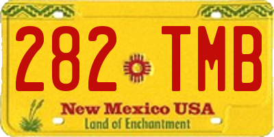 NM license plate 282TMB