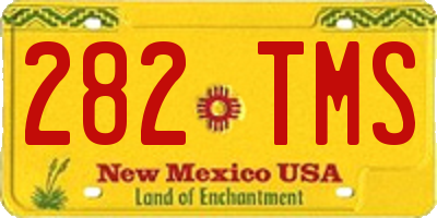 NM license plate 282TMS