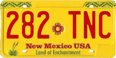 NM license plate 282TNC