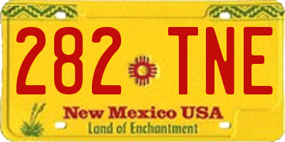 NM license plate 282TNE