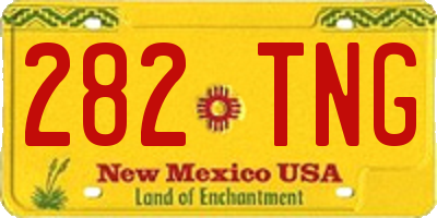 NM license plate 282TNG