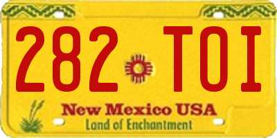 NM license plate 282TOI
