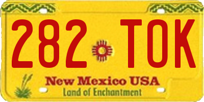 NM license plate 282TOK