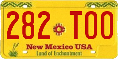 NM license plate 282TOO