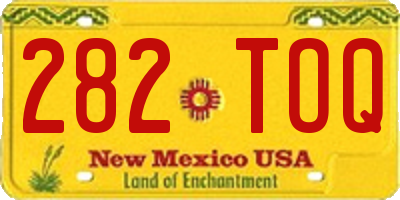 NM license plate 282TOQ