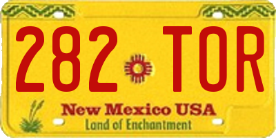 NM license plate 282TOR