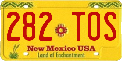NM license plate 282TOS