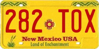 NM license plate 282TOX