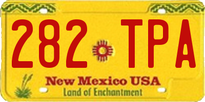 NM license plate 282TPA