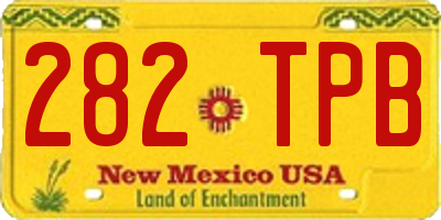 NM license plate 282TPB