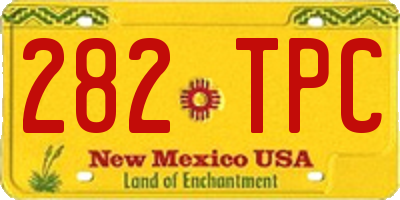 NM license plate 282TPC