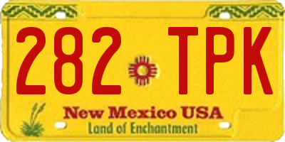 NM license plate 282TPK