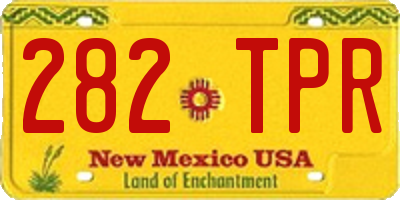 NM license plate 282TPR