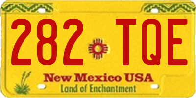 NM license plate 282TQE