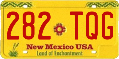 NM license plate 282TQG