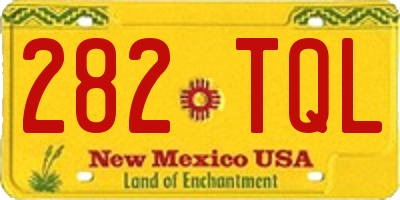 NM license plate 282TQL