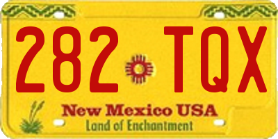 NM license plate 282TQX