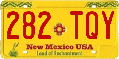 NM license plate 282TQY