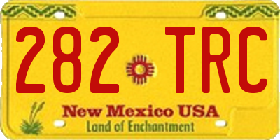 NM license plate 282TRC