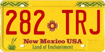 NM license plate 282TRJ