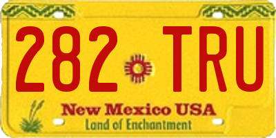 NM license plate 282TRU