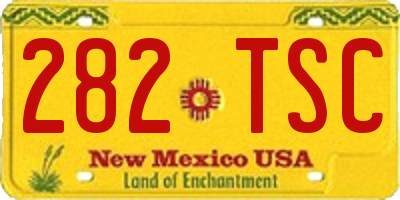 NM license plate 282TSC