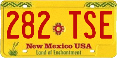 NM license plate 282TSE