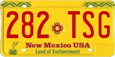 NM license plate 282TSG