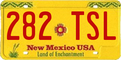 NM license plate 282TSL