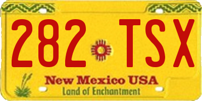 NM license plate 282TSX