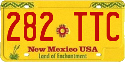 NM license plate 282TTC