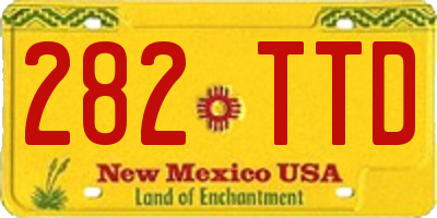 NM license plate 282TTD
