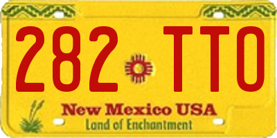 NM license plate 282TTO