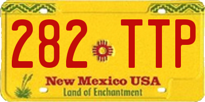 NM license plate 282TTP