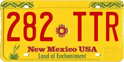 NM license plate 282TTR