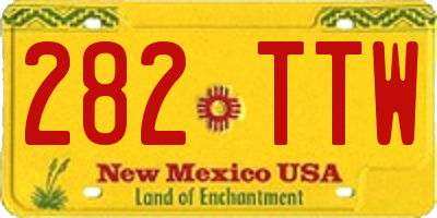 NM license plate 282TTW