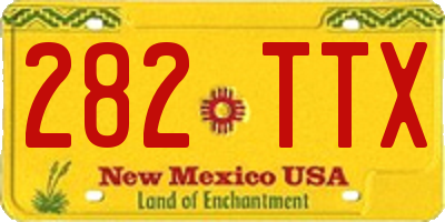 NM license plate 282TTX