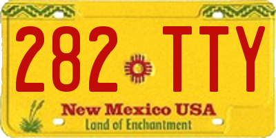 NM license plate 282TTY