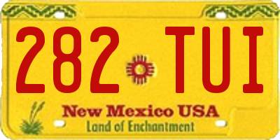 NM license plate 282TUI