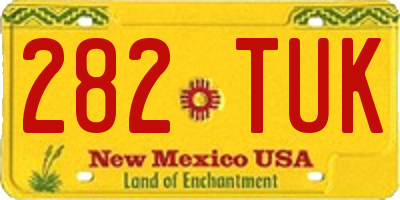NM license plate 282TUK