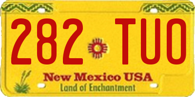 NM license plate 282TUO