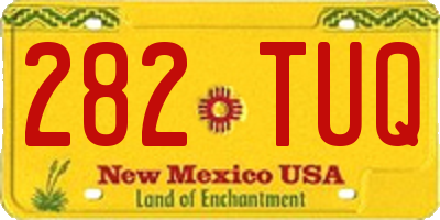 NM license plate 282TUQ